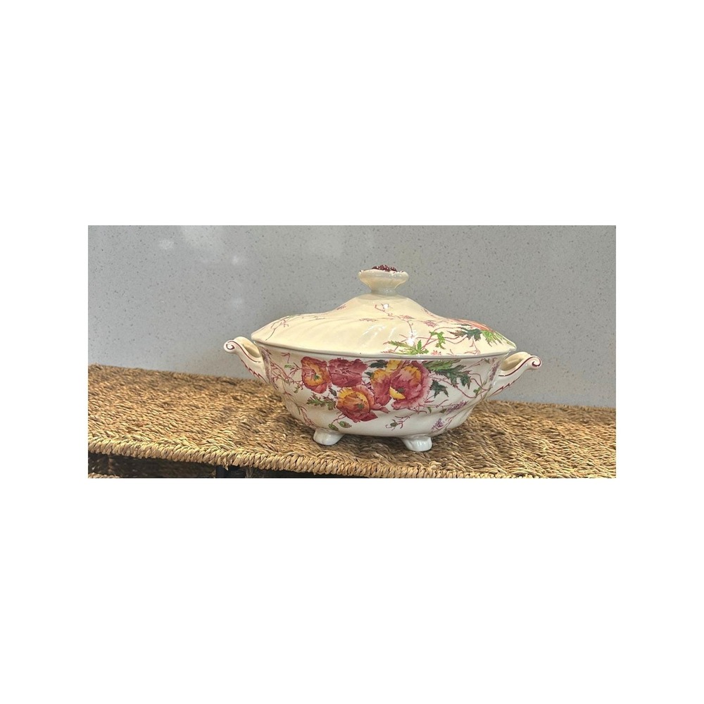 Royal Doulton Sherborne D5915 Covered Vegetable Tureen Footed Casserole Floral - Picture 2 of 15